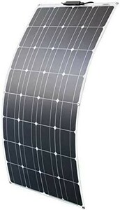【新品送料無料】太陽光パネル 100W単結晶セミフレキシブルソーラーチャージャー太陽光発電パネル ソーラーパネル ポータブル