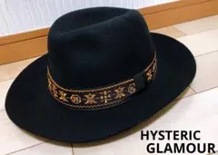 一周刺繍デザイン★ HYSTERIC GLAMOUR ハット　黒　帽子