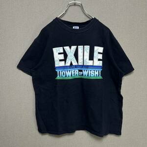 YT1087 【希少】 EXILE エグザイル 2011 ライブツアー TOWER OF WISH Tシャツ Lサイズ 半袖 コットン100％