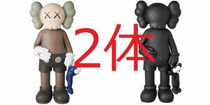 KAWS SHARE BLACK BROWN MEDICOM TOY 2体 カウズ シェア ブラック ブラウン メディコム トイ プラス