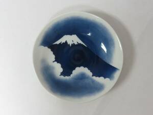 ＜茶道具さくら＞染付　富士山 菓子器　※紙箱　「送料一律９７２円～・複数個口発送でも９７２円～」