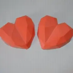 アロマストーン　オレンジ　ハート型①　2個セット