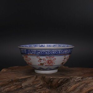 ◆古風堂◆ 中国 茶碗 サイズ：8.8cm*4.3cm
