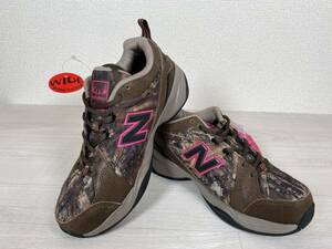 ★ニューバランス new balance ブラウン カモフラージュ WIDE 608 スニーカー ブラウン×ピンク US5.5★22.5cm