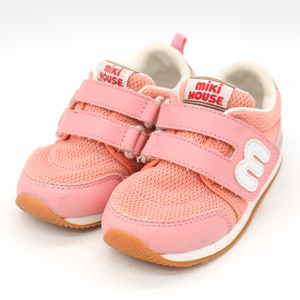 ミキハウス スニーカー ローカット ブランド シューズ 靴 キッズ 女の子用 16サイズ ピンク mikihouse