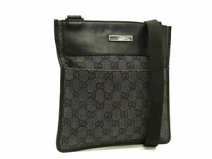 1円 ■極美品■ GUCCI グッチ27639 GG柄 GGキャンバス クロスボディ ショルダーバッグ 斜め掛け 肩掛け レディース グレー系 AZ2342