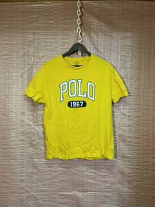 レアカラー　ラルフローレン　プリントTシャツ　M イエロー　黄色　POLO Ralph Lauren / メンズブランド　廃番　オールド古着