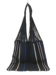 JIL SANDER◆+/22SS/Striped Knit Bag/トートバッグ/キャンバス/BLU/ストライプ//