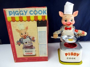  ヨネザワ 1960年代製　PIGGY COOK 完動ほぼ美品　高さ約27cm