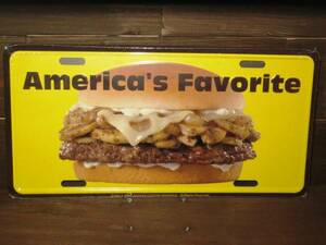 プレート　ハンバーガー　サイン　看板　標識　アメリカ　フード ディスプレイ
