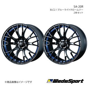 WedsSport/SA-20R フィット/フィットアリア GD1/2/3/4/5/6/7/8/9 アルミホイール2本セット【17×7.0J 4-100 INSET43 BLC2】0072726×2