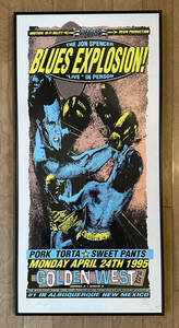 ■1995年 Psychic Sparkplug 限定 “The Jon Spencer Blues Explosion” GOLDEN WEST SALON NEW MEXICO Tour Poster サイン入 KOZIK