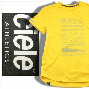 新品 Ciele / シエル 吸湿速乾 天然抗菌 【ランニング バイク】 半袖 Tシャツ L 黄色 イエロー ★343153 自転車 スポーツ リフレクター