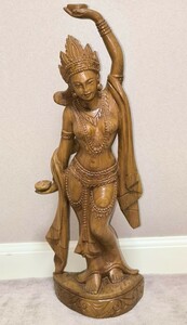 一本彫り 木彫 神仏像 女神像 仏像 彫刻 縁起物