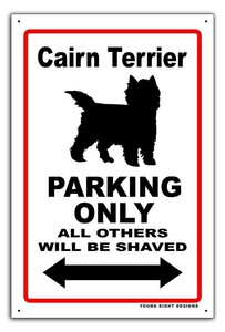 雑貨【Cairn Terrier/ケアーン・テリア】ドッグパーキング/ガレージサイン/メタルプレート/ブリキ看板/Tin Sign-79