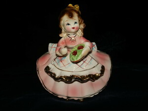 昭和レトロ 前掛ドレス人形 1960~70年代　アンティーク 陶器