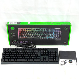 『USED』 RAZER ゲーミングキーボード BLACKWIDOW V4 X 緑軸