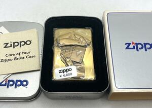 未使用 ZIPPO ジッポー 1996年 限定 トリック ポーカー ライター ソリッドブラス