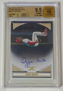 (オジー・スミス) 2022 Topps Definitive Defining Images Ozzie Smith Auto BGS 9.5/10 直書き直筆サイン カージナルス バク宙