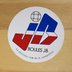 フランス ビンテージ ステッカー シール BOULES J.B. ロゴ 球技 スポーツ ペタンク #s-n