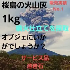 ご購入頂いた後採取☆　鹿児島　桜島　火山灰　約1kg　溶岩石　オブジェ♡