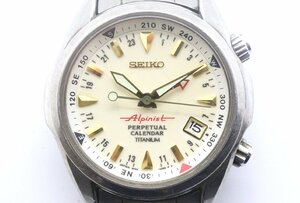 【ト足】CA174CAA2I SEIKO セイコー　アルピニスト パーペチュアルカレンダー　チタン　8F56-00D0　クオーツ　腕時計　メンズ