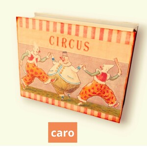CircusBOXセット　ピエロ　人形　ドール　ミニチュア　ドールハウス　テディベア　モール猫　黒猫　