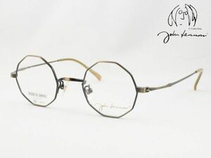 John Lennon ジョンレノン 日本製メガネフレーム JL-1087-2 十角形 丸メガネ 度付きレンズ可 近視 老眼鏡 遠近両用 伊達メガネ サングラス