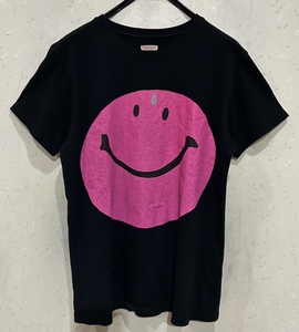＊キャピタルKAPITAL ピンク スマイリー にこちゃん プリント 半袖Tシャツ トップス 2　　　　BJBD.A