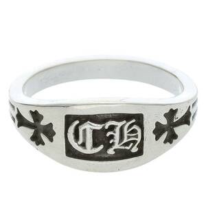 クロムハーツ Chrome Hearts CH CREST MINI/CHクレストミニ サイズ:9.5号 シルバーリング 中古 NO05