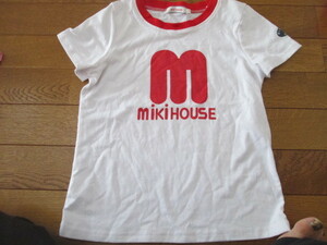 130　miki HOUSEミキハウス　半袖　ロゴ入りTシャツ