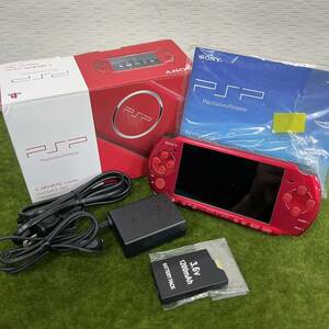 ★☆動作確認済み/SONY/ソニー PSP PlayStation Portable pSP-3000 RR ラディアントレッド/状態良好/箱付き/充電器付き