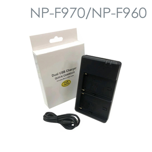 Sony NP-F550バッテリー急速互換デュアル充電器チャージャー　チャネルNP-F550/NP-F570/NP-F730/NP-F750/NP-F770/NP-F950/NP-F960/NP-F970 