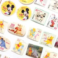 G　Disney　ディズニー　使用済み切手　50枚　使用済切手　紙モノ　郵趣