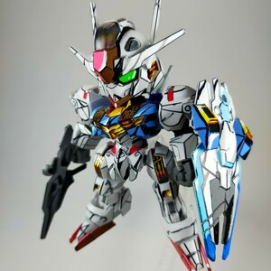 ☆イラスト風模型☆アニメ塗り☆ガンプラ☆ガンダム☆完成品☆塗装済み☆SDEX☆フlエアリアル☆GUNDAM☆GUNPLA☆リペイント☆2D 2DGUNPLA