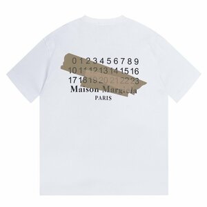 Maison Margiela/メゾンマルジェラ Tシャツ 半袖 マスキングテープ 白 T-SHIRT　ファッション メンズ レディース おしゃれ Mサイズ
