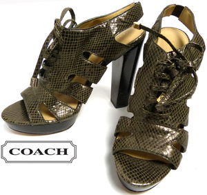 コーチ / COACH オープントゥシューズ / サンダル / ハイヒール　8.5B(24.5－25cm相当)(レディース)【中古】8h-1-061