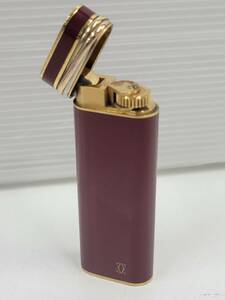 ★Cartier カルティエ トリニティ ガスライター ワイン×ゴールド【中古】※着火未確認