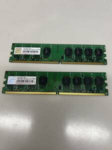 Transcend DDR2 800 DIM 5-5-5 1G×２枚セット メモリーカード　中古