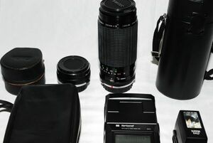 [現状品] SIGMA ZOOM 75-300mm f4.5-5.6 レンズ　コンバーター　フラッシュ　など　まとめ