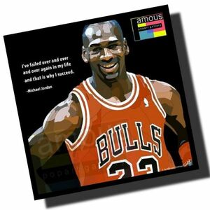 マイケル・ジョーダン NBA シカゴ・ブルズ デザイン1 海外スポーツアートパネル 木製 壁掛け ポップアート