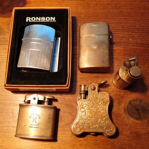 【送料無料】ジャンク　ロンソン　オイルライター　RONSON　オマケ付き バンジョー　スタンダード ビンテージ 喫煙具
