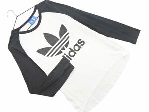 ネコポスOK adidas originals アディダスオリジナルス ロゴ プリント Tシャツ sizeM/白ｘ黒 ■◇ ☆ edb8 メンズ