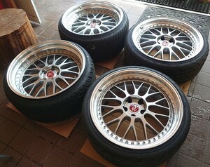 WORK ワーク ジスタンス 20in9J+6 10.5J+17 5穴PCD114.3 MI PS4S 225/35R20 245/30R20 タイヤほぼ新品　ビックキャリパー対応　中古 美品