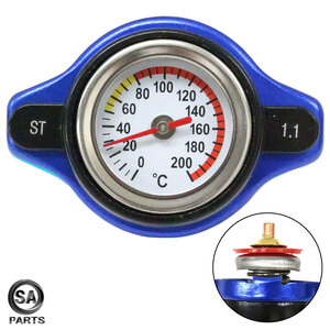 水温計付き ラジエーターキャップ 1.1k タイプA [ブルー/青色] フォレスター/FORESTER SH5 2007/12-2009/01 エンジン型式/EJ20