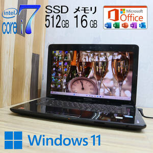 ★中古PC 最上級4コアi7！新品SSD512GB メモリ16GB★IdeaPad Y560p Core i7-2630QM Webカメラ Win11 MS Office2019 Home&Business★P71299