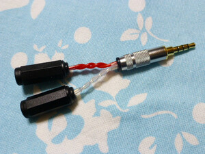 PHA-3 (3.5mm×2) → 3.5mm4極 PLENUE S ZX2 HA-2 変換ケーブル オーグライン
