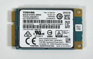 TOSHIBA mSATA SSD 256GB /健康状態96%/累積使用6472時間/動作確認済み, フォーマット済み/中古品