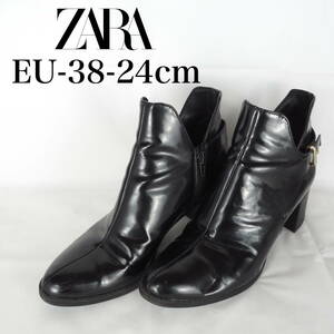 EB5150*ZARA*ザラ*レディースショートブーツ*24cm*黒