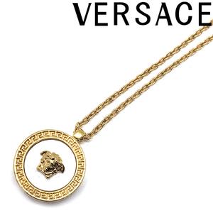 VERSACE ネックレス ベルサーチ ヴェルサーチェ メドゥーサ ロゴ ゴールド×ホワイト DG17255-DJMR-4J620